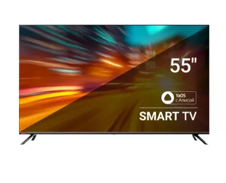 55" Телевизор SunWind SUN-LED55XU401, 4K Ultra HD, черный, СМАРТ ТВ, YaOS