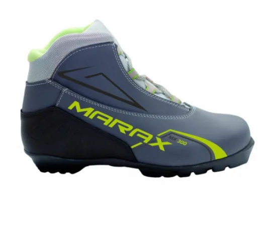 Ботинки лыжные MARAX MXN-300 NNN NEW (38, Серый - салатовый)