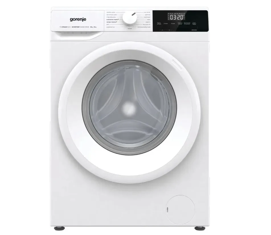 Стиральная машина Gorenje, с фронтальной загрузкой, с паром, 8кг, 1400об/мин, с сушкой, инверторная