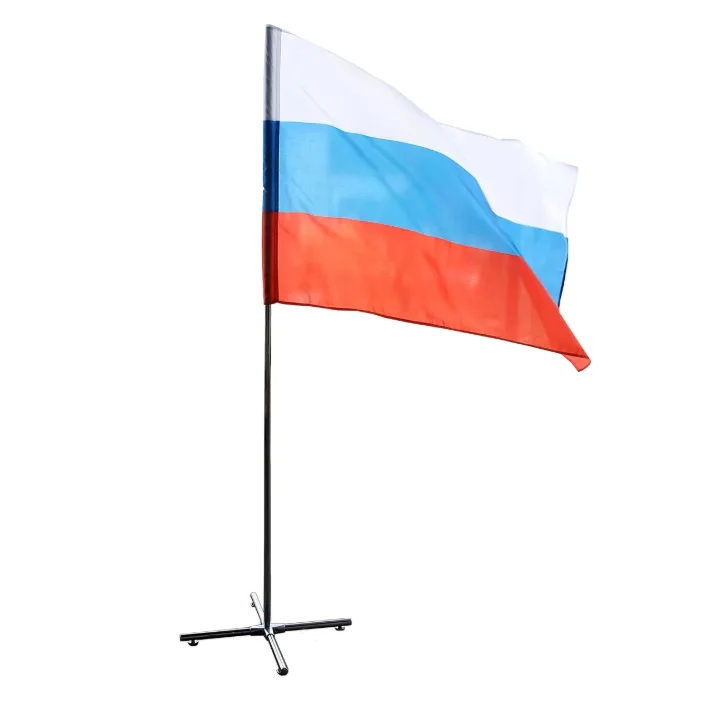 Подставка напольная хромированная с основанием Крест 1 шток 2 метра