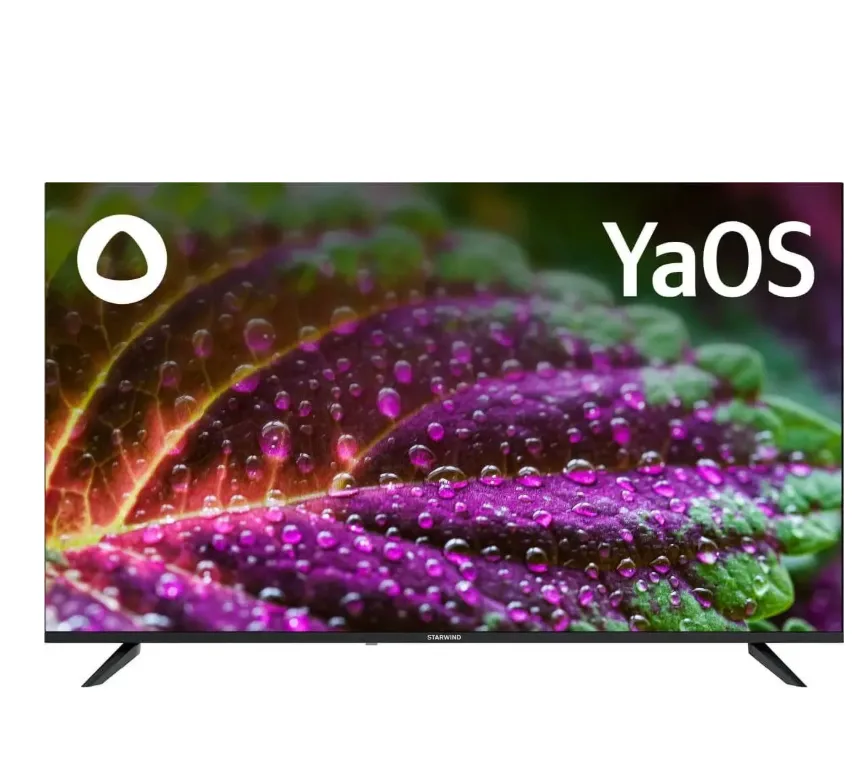 55" Телевизор StarWind SW-LED55UG403, 4K Ultra HD, черный, СМАРТ ТВ, YaOS