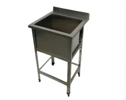Ванна моечная 1 секционная с крышкой (650x650x850)