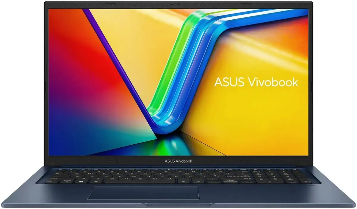Ноутбук ASUS 17.3", IPS, Intel Core i3 1315U 1.2ГГц, 6-ядерный, 8ГБ DDR4, 512ГБ SSD, Intel UHD Graphics, без операционной системы, синий [90nb10v2-m00rj0]