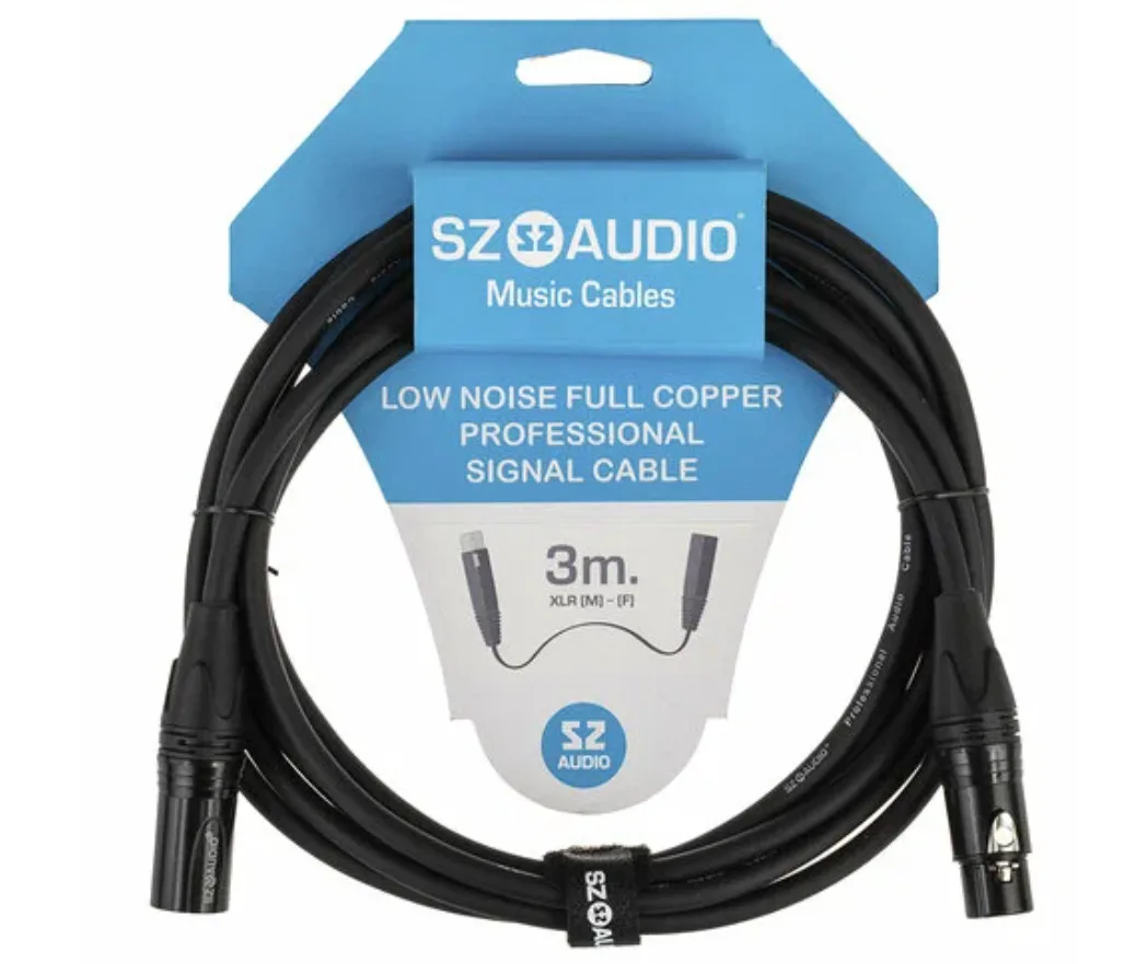 Кабель микрофонный SZ-Audio XLRm - XLRf 3m