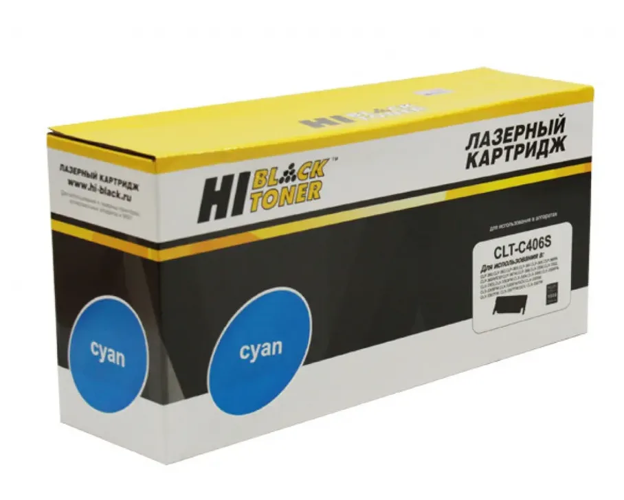 Тонер-картридж Hi-Black (HB-CLT-C406S) для Samsung CLP-360/365/368/CLX-3300/3305, C, 1K