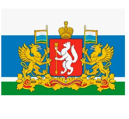 Флаг Свердловской области, 90х135 см, сетка, двухсторонняя
