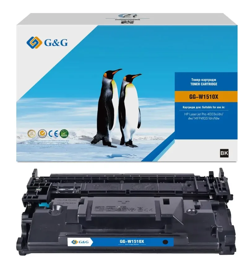 Картридж G&G GG-W1510X, W1510X, черный