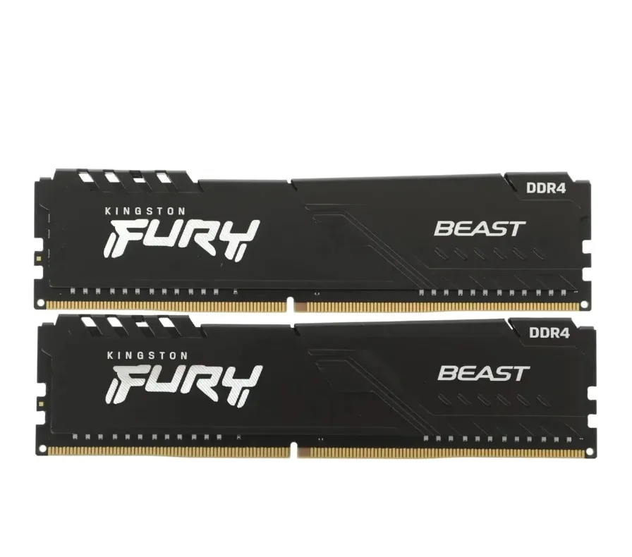 Оперативная память Kingston Fury Beast Black DDR4 - 2x 8ГБ 3200МГц, DIMM, Ret