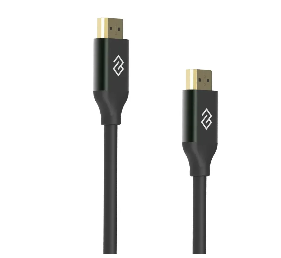 Кабель аудио-видео Digma HDMI (m) - HDMI (m), ver 2.1, 3м, GOLD, ф/фильтр, черный