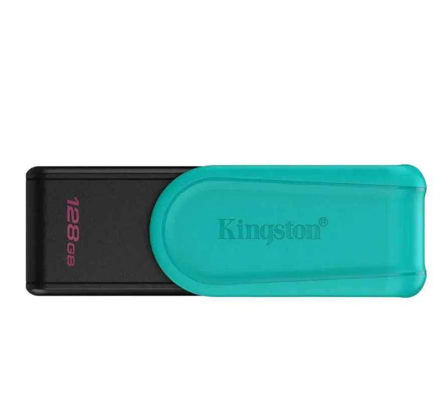 Флешка USB Kingston DataTraveler 128ГБ, USB3.0, бирюзовый и черный