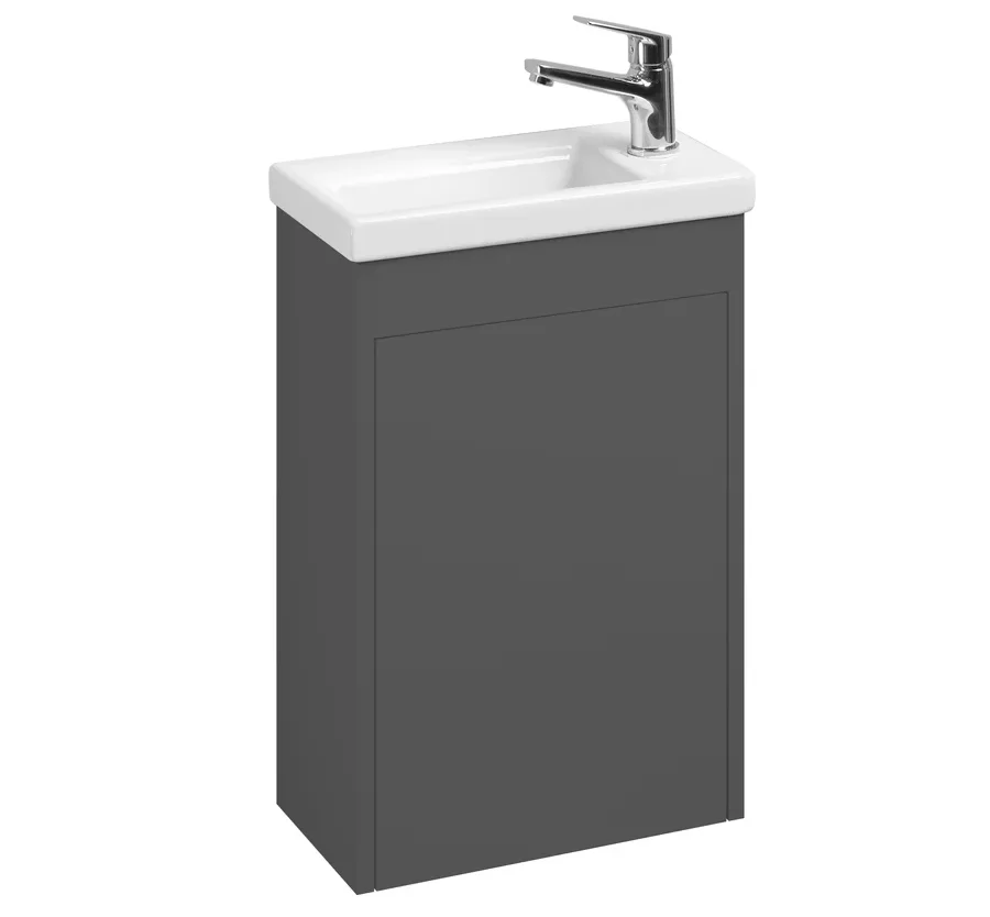 Тумба AQUATON Тори 40 антрацит, Раковина Миранда 40
