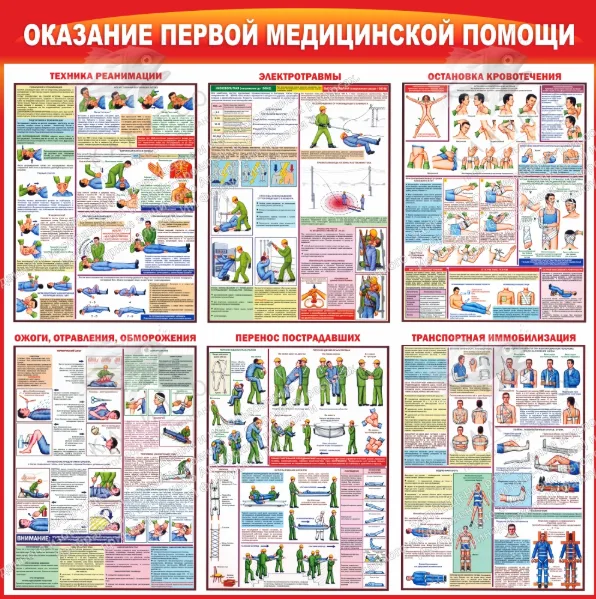 Стенд "Оказание первой помощи пострадавшим"