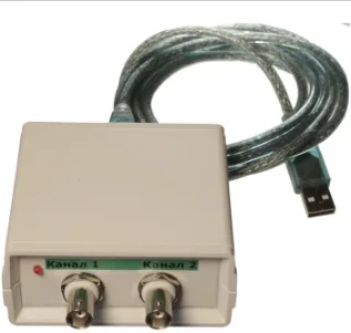 Двухканальный цифровой запоминающий USB-осциллограф (частота оцифровки до 400 кГц)