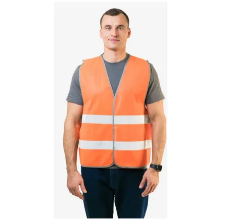 Жилет сигнальный светоотражающий 2 СОП 100гр/кв.м оранжевый -XXL