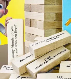Башня дженга с фантами English для изучения языка