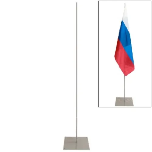 Флагшток напольный 2 м, 1 шток, квадрат 40х40, металл (ZZZZ)