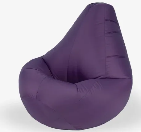 Кресло Мешок Груша Фиолетовое (Оксфорд) (L, Классический) Ткань Оксфорд фиолетовая