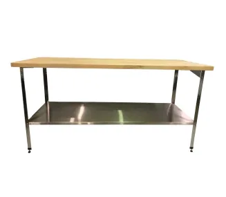 Стол кондитерский 1200x700x860 столешница бук, нерж.