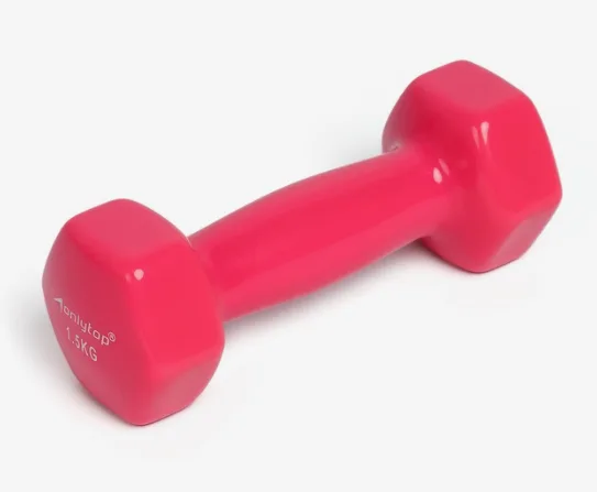 Гантель виниловая ONLYTOP, 1.5 кг