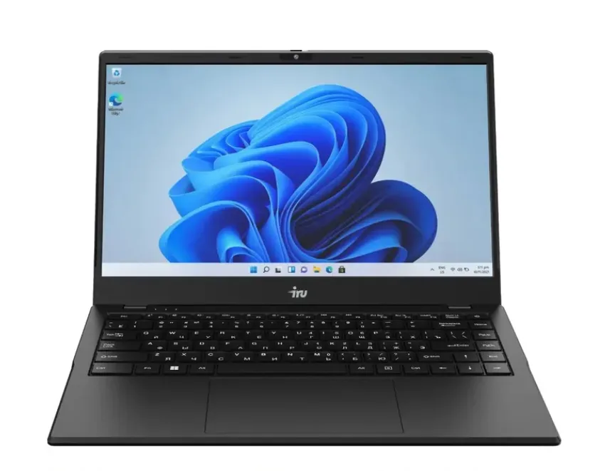 Ноутбук iRU Planio 14", IPS, Intel N100 0.8ГГц, 4-ядерный, 8ГБ LPDDR5, 256ГБ SSD, Intel UHD Graphics, Windows 11 Pro, черный