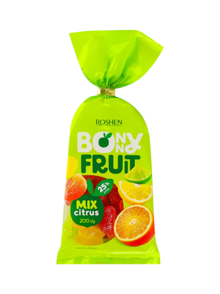 Желейные конфеты Bonny-Fruit цитрусовый микс  200г /18шт