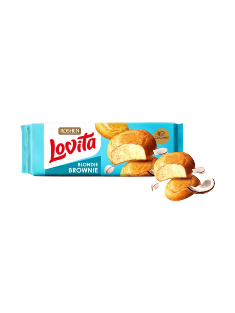 Lovita Blondie Brownie с кокосом 152г /21шт