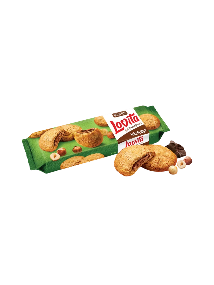 Lovita Soft Cream Cookies hazelnut 127г /18шт