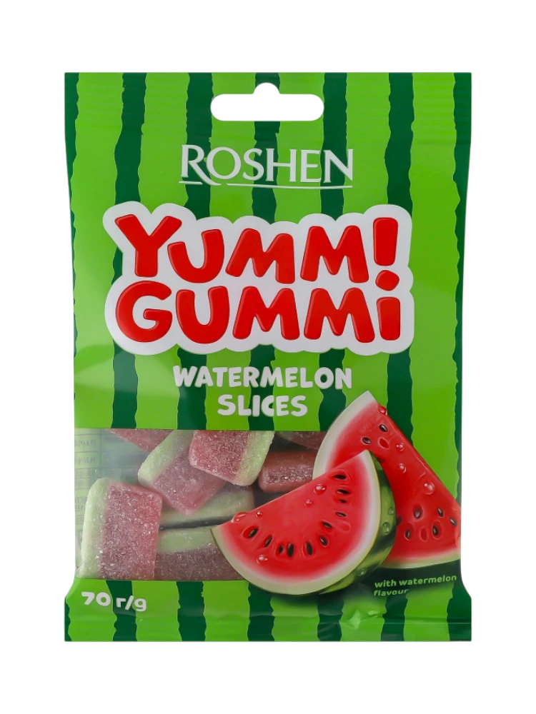 Желейные конфеты Yummi Gummi Watermelon Slices 70г /22шт