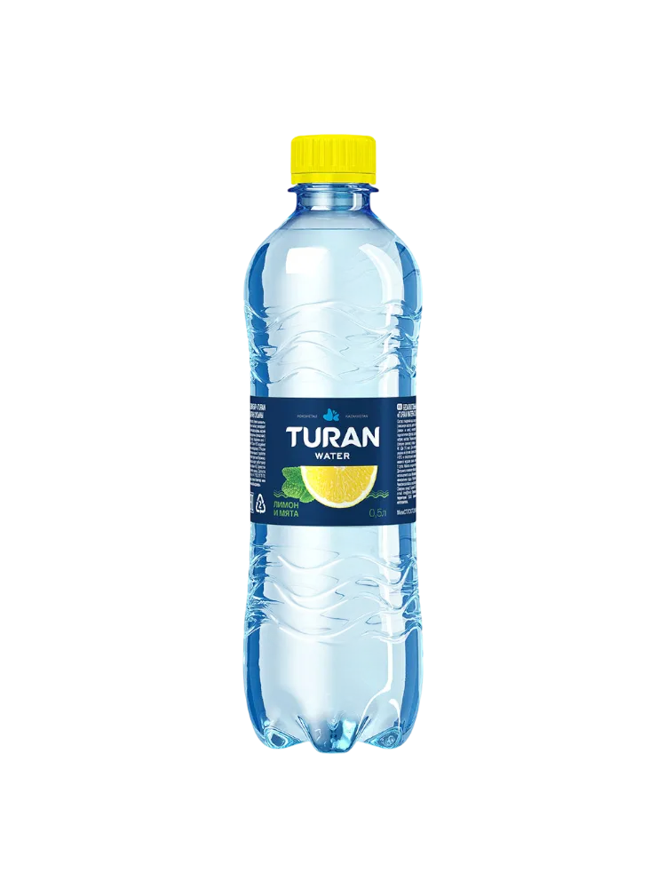 ВОДА TURAN WATER 0,5Л С ЛИМОНОМ И МЯТОЙ ГАЗ