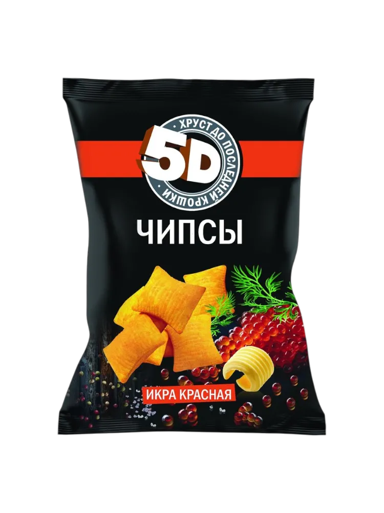 ЧИПСЫ ПШЕНИЧНЫЕ 5D 90Г ИКРА КРАСНАЯ