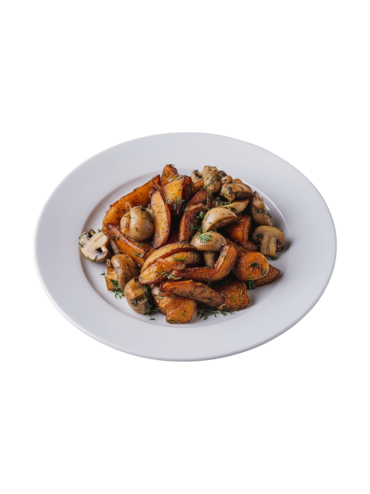 КАРТОФЕЛЬ ЖАРЕНЫЙ С ГРИБАМИ