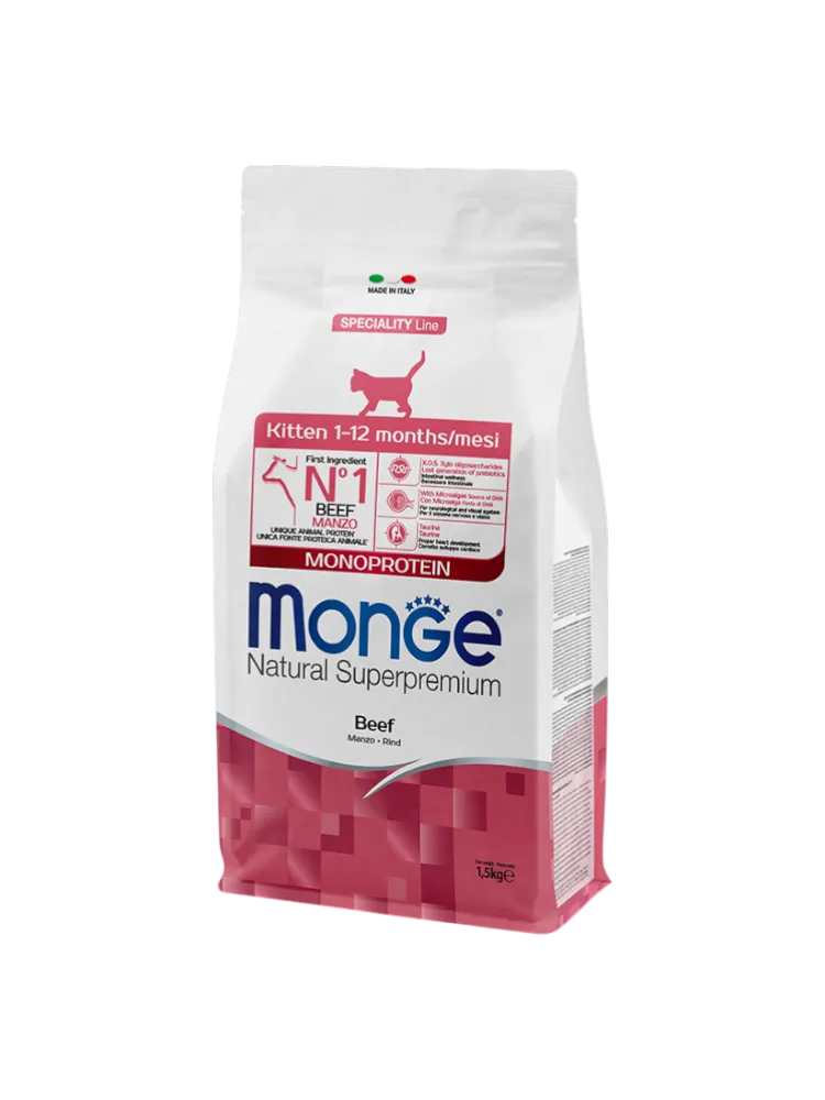 Monge Natural Superpremium Monoprotein* Kitten Beef \корм для котят 0,4кг - фото 3