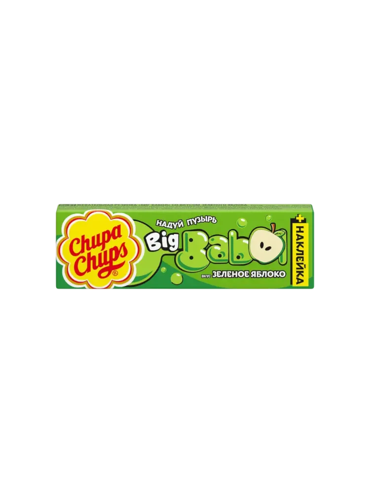 ЖЕВАТЕЛЬНАЯ РЕЗИНКА CHUPA CHUPS БАБЛИ ЯБЛОКО 20ГР