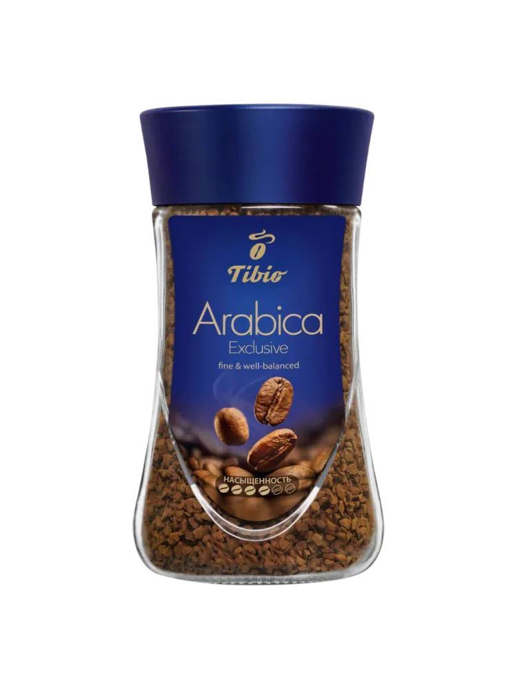 КОФЕ TIBIO ARABICA EXCLUSIVE 95Г РАСТВОРИМЫЙ СТ/Б