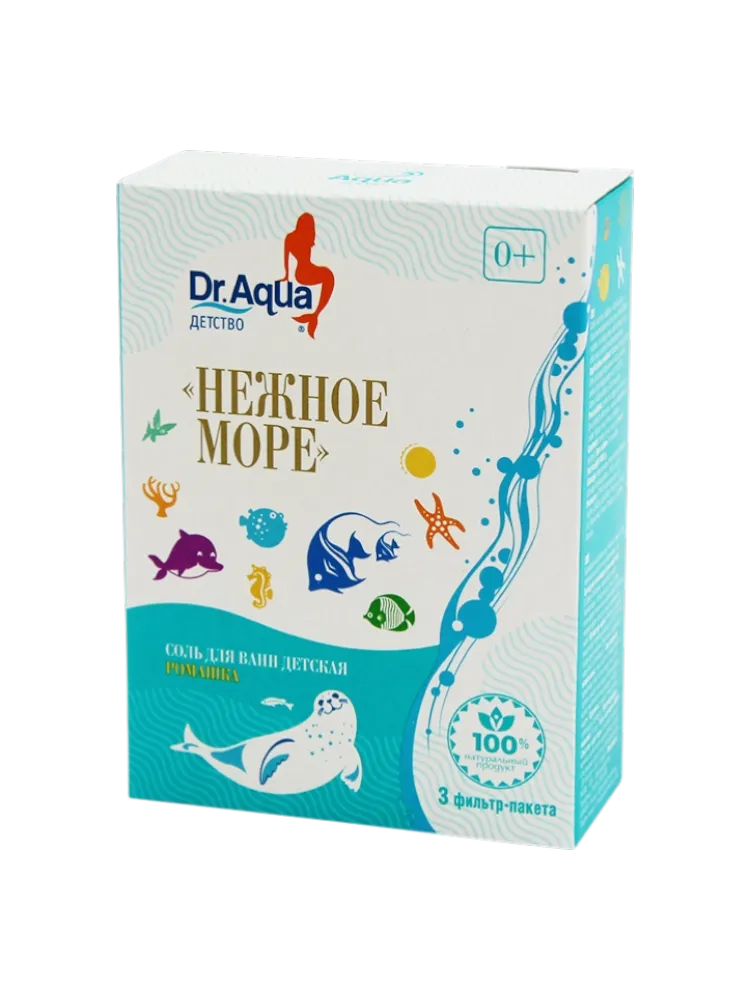 Соль д/ванн Нежное море морская детская с ромашкой  150гр №3