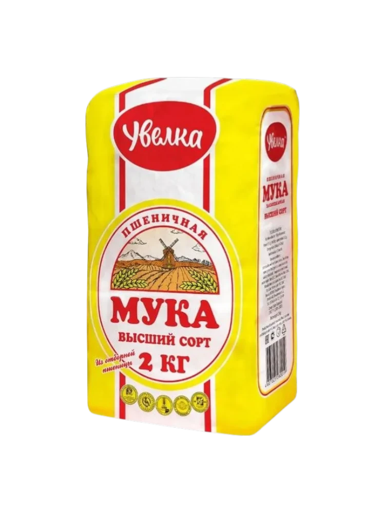 МУКА УВЕЛКА ПШЕНИЧНАЯ ХЛЕБОПЕКАРНАЯ В/С 2КГ