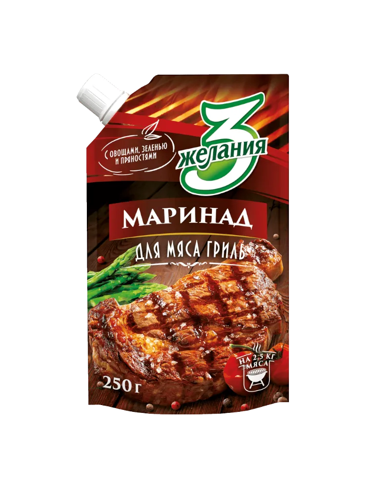 МАРИНАД 3 ЖЕЛАНИЯ ДЛЯ МЯСА ГРИЛЬ 250Г Д/П