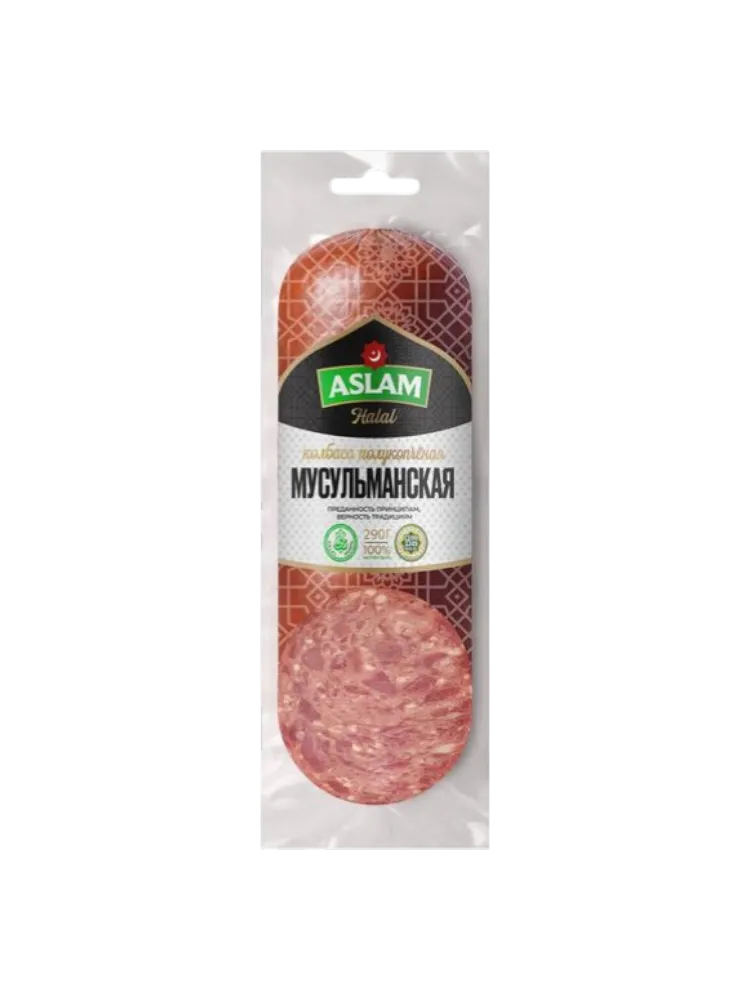 КОЛБАСА ASLAM МУСУЛЬМАНСКАЯ П/К 290Г