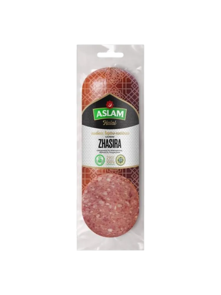 КОЛБАСА ASLAM ZHAZIRA САЛЯМИ 290Г В/К В/У