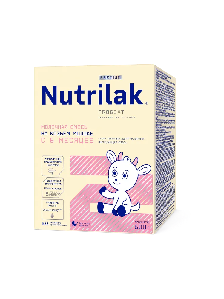 МОЛ СМЕСЬ NUTRILAK 2 PREMIUM 600Г КОЗЬЕ МОЛОКО