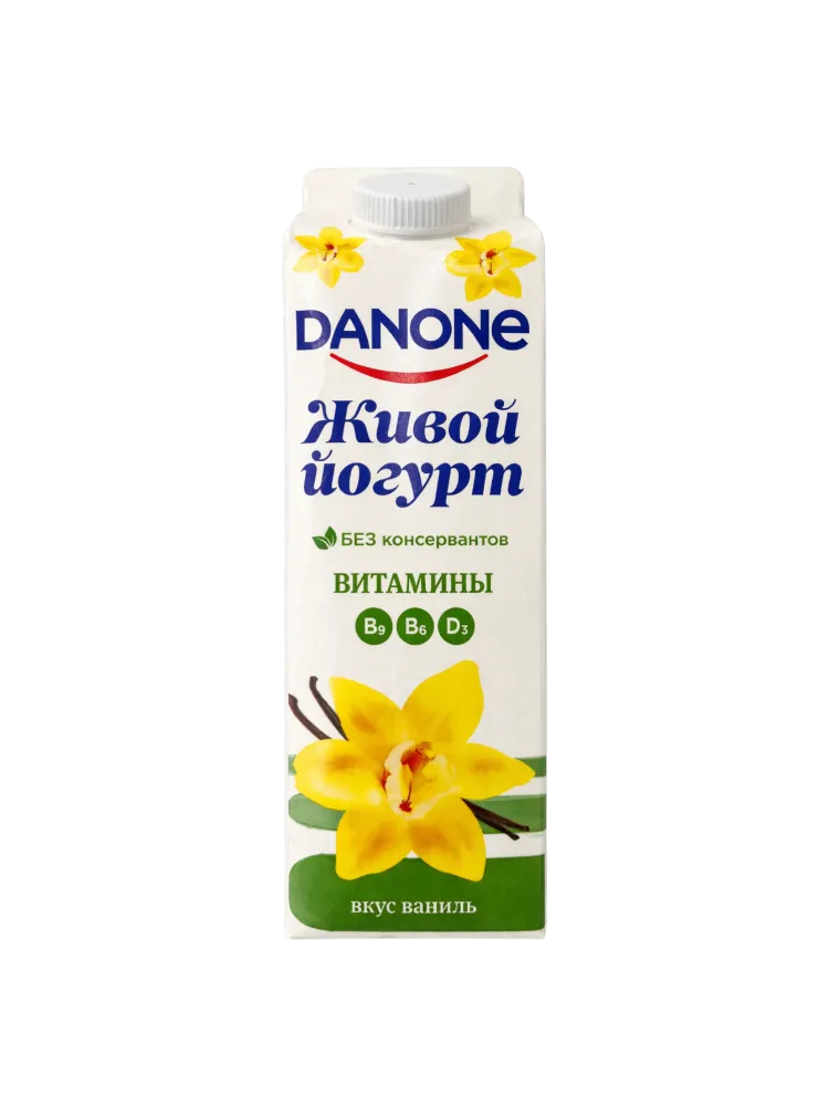 ЙОГУРТ ДАНОН ПИТЬЕВОЙ СО ВКУСОМ ВАНИЛИ 1,3% 850МЛ - фото 1