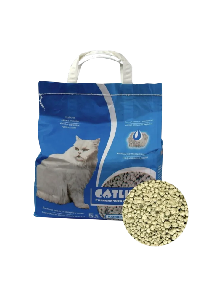 CATLITTER минеральный комкующийся 5 л