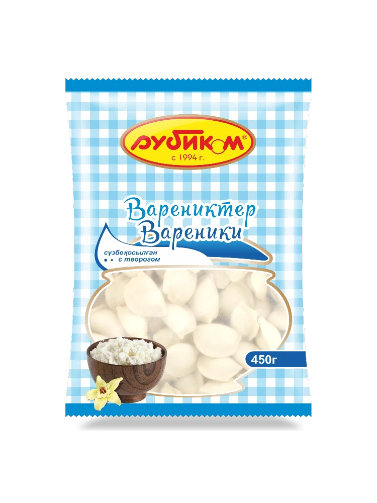 ВАРЕНИКИ РУБИКОМ 450Г С ТВОРОГОМ