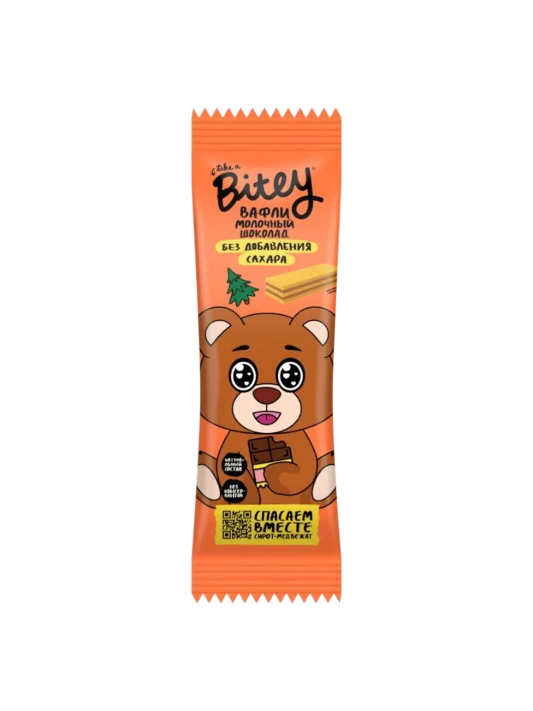 ВАФЛИ BITEY МОЛОЧНЫЙ ШОКОЛАД 15Г