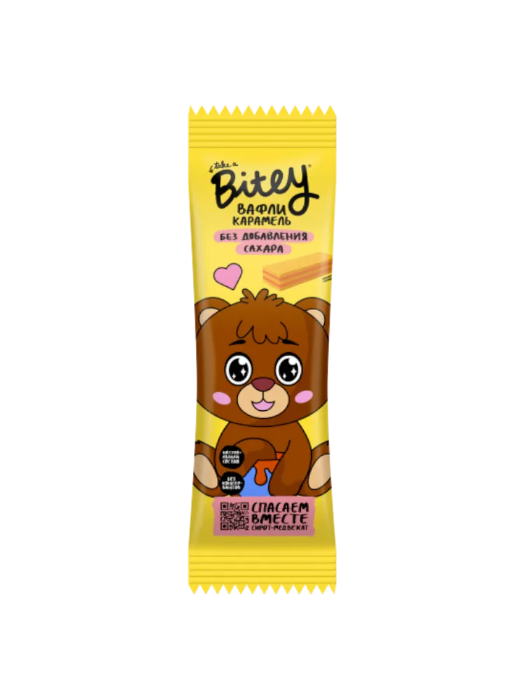 ВАФЛИ BITEY КАРАМЕЛЬ 15Г