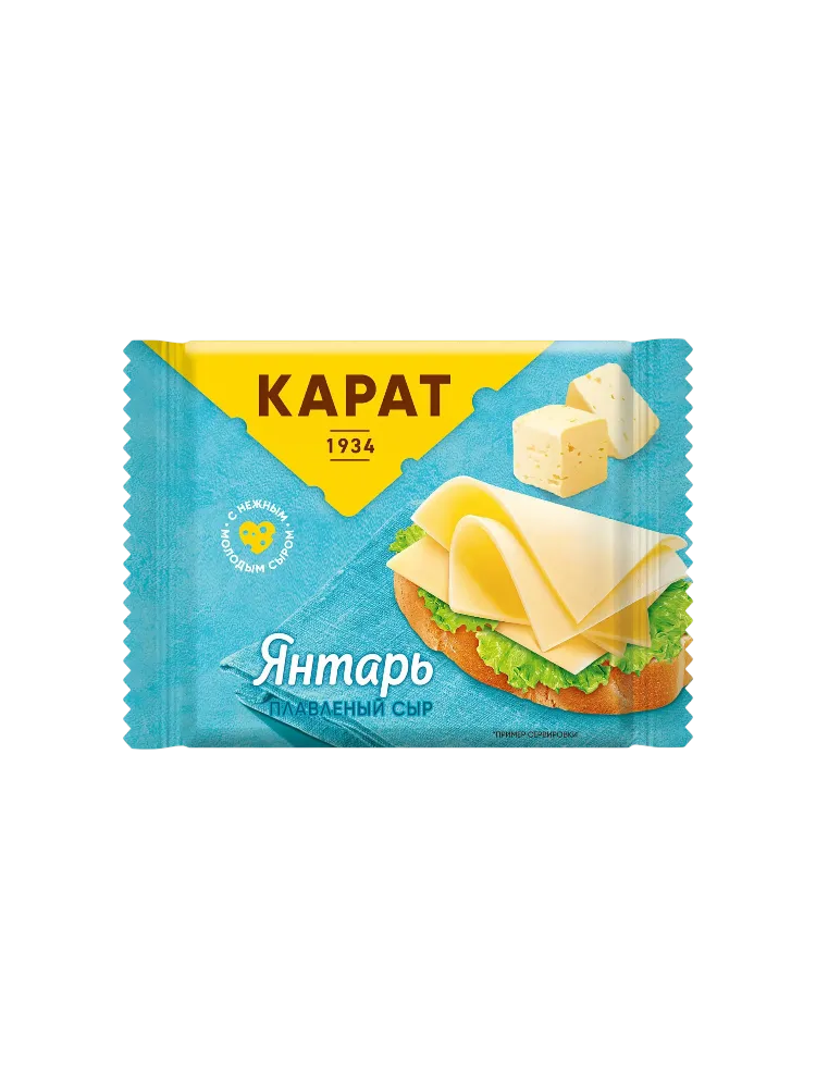 СЫР КАРАТ ЯНВАРЬ ПЛАВЛ ЛОМТИКАМИ 25% 130Г