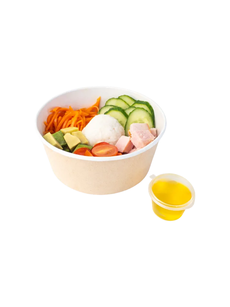 БОУЛ С КУРИЦЕЙ РИСОМ АВОКАДО И ОВОЩАМИ