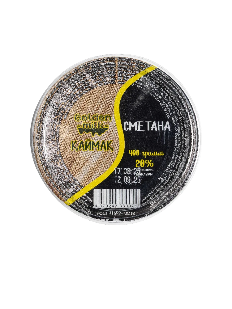 СМЕТАНА GOLDEN MILK 400Г 20%