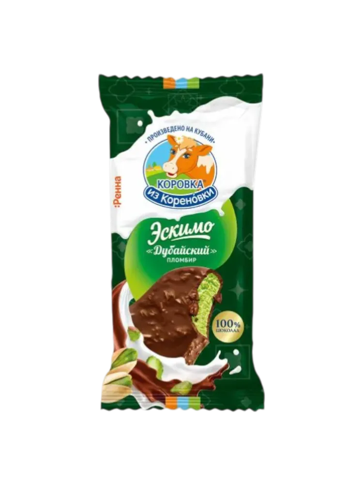 МОРОЖЕНОЕ КОРОВКА ИЗ КОРЕНОВКИ ЭСКИМО ПЛОМБИР ДУБАЙСКИЙ 70Г