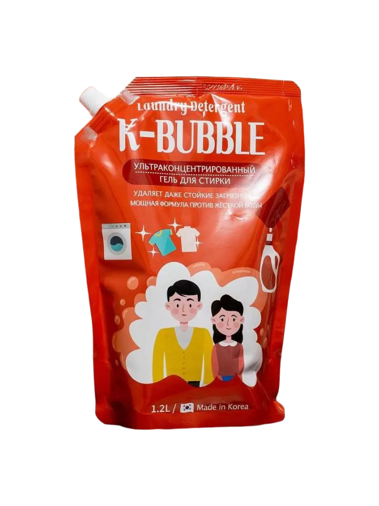 ГЕЛЬ Д/СТИРКИ K-BUBBLE УЛЬТРАКОНЦЕНТРАТ 1,2Л ДОЙ-ПАК